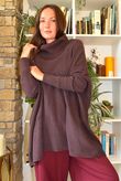 Beyond Terry Oversized Cowl Knit Fig Marl